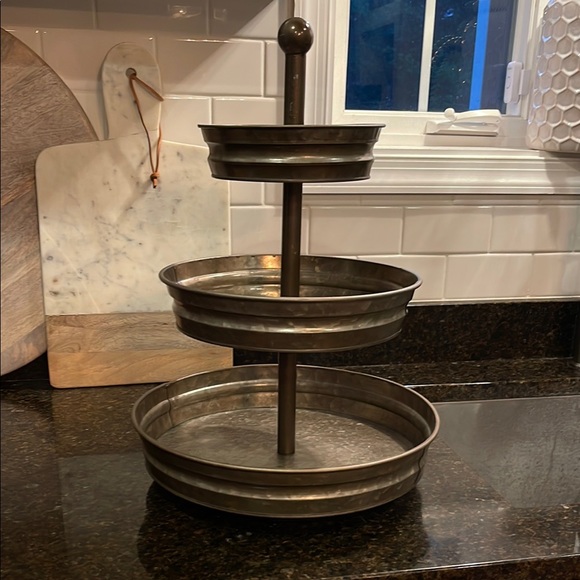 Hobby Lobby Primitive style Galvanized Silver Tray with some wear